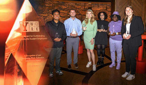 Eddy Tzintzun-Tapia, Ryan Flynn, Anna Albright, Gabrielle Colangelo, Akweley Mazarae Lartey, and Robin Gallagher (Photo by Dan Renzetti)